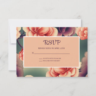 Tarjeta RSVP de boda floral