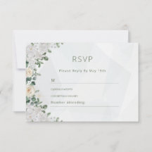 Tarjeta RSVP de boda floral