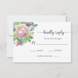 Tarjeta RSVP de boda floral
