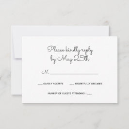 Tarjeta RSVP de boda floral
