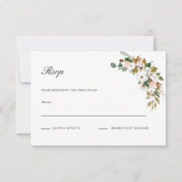Tarjeta RSVP de boda floral de Magnolia