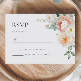 Tarjeta RSVP de Boda floral de primavera en Jardín