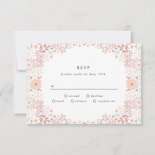 Tarjeta RSVP de Boda Floral de Whirlwind