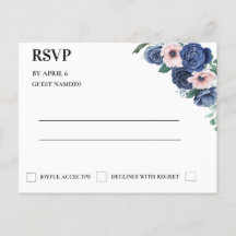 Tarjeta RSVP de Boda Floral Eucalyptus Wedding