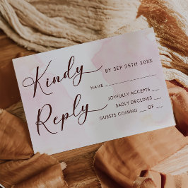 Tarjeta RSVP de Boda Floral Vintage moderna