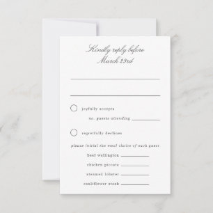 Tarjeta RSVP de Boda Grand-Milennial Hydrangea Azu