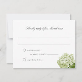 Tarjeta RSVP de Boda Grand-Milennial Hydrangea Bla