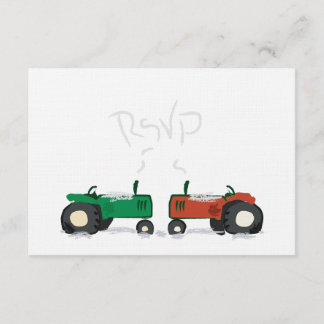 Tarjeta RSVP de Boda Granja de Invierno