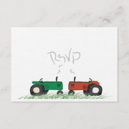 Tarjeta RSVP de Boda Granja Veraniega