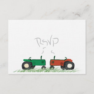 Tarjeta RSVP de Boda Granja Veraniega