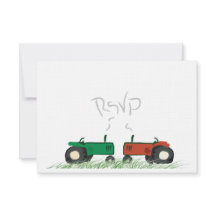 Tarjeta RSVP de Boda Granja Veraniega