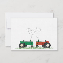 Tarjeta RSVP de Boda Granja Veraniega