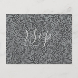 Tarjeta Rsvp de boda Guión clásico floral