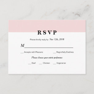 Tarjeta RSVP de boda inicial moderna
