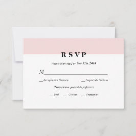 Tarjeta RSVP de boda inicial moderna