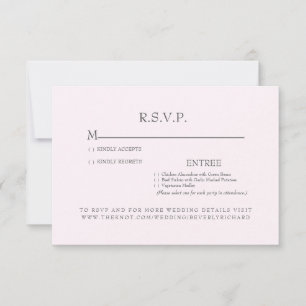 Tarjeta RSVP de boda inmadura rosa