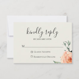 Tarjeta RSVP de Boda Jardin De Fleurs