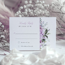 Tarjeta RSVP de Boda Lilacs Lavender Bliss Wedding