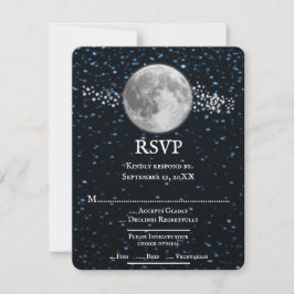 Tarjeta RSVP de boda lunar