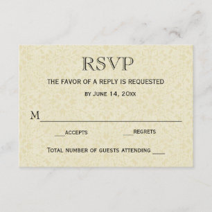 Tarjeta RSVP de boda / Mary Joseph tradicional