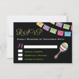 Tarjeta RSVP de boda mexicana