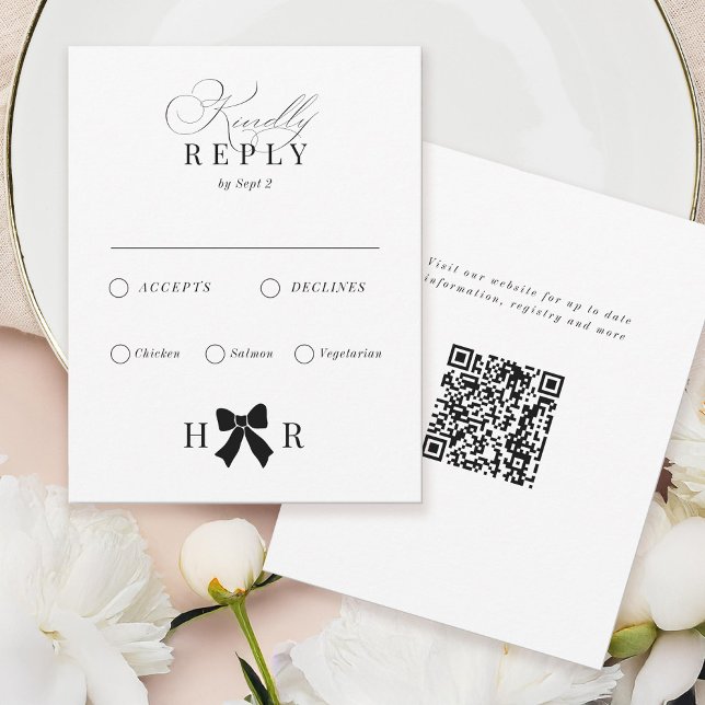 Tarjeta RSVP de boda mínima de paro (Subido por el creador)