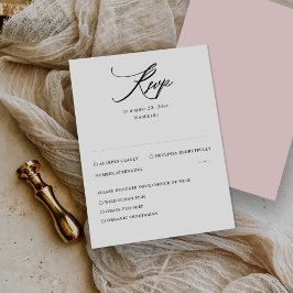 Tarjeta RSVP de boda mínima moderna
