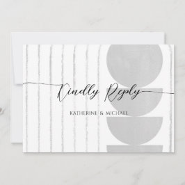 Tarjeta RSVP de boda minimalista