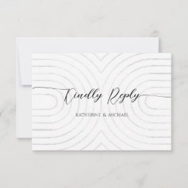 Tarjeta RSVP de boda minimalista