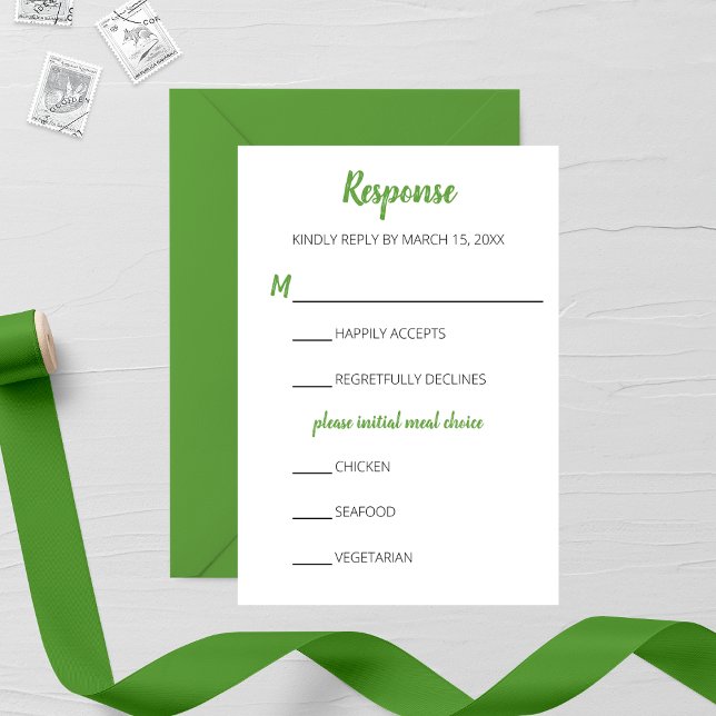 Tarjeta RSVP de boda minimalista (Subido por el creador)