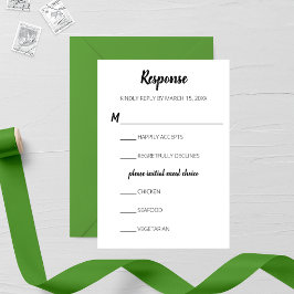 Tarjeta RSVP de boda minimalista