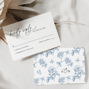 Tarjeta RSVP de Boda minimalista en Blanco y Negro