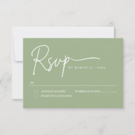 tarjeta RSVP de boda minimalista manuscrita de sag