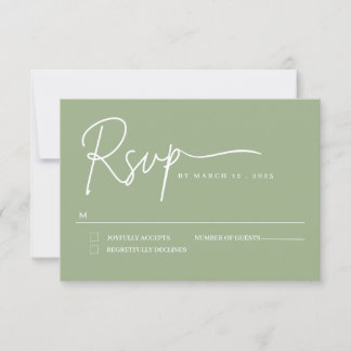 tarjeta RSVP de boda minimalista manuscrita de sag