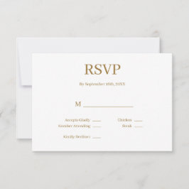 Tarjeta RSVP de boda Minimalista moderna