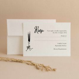 Tarjeta RSVP de boda moderna