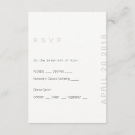 Tarjeta RSVP de boda moderna de Rubor