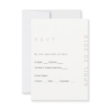 Tarjeta RSVP de boda moderna de Rubor