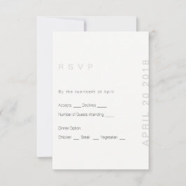 Tarjeta RSVP de boda moderna de Rubor