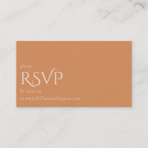 Tarjeta RSVP de boda moderna de Terracota otoño