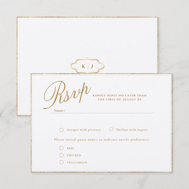 TARJETA RSVP DE BODA MODERNA Y ROMÁNTICA (Anverso / Reverso)