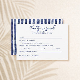 Tarjeta RSVP de boda náutica costera
