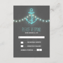 tarjeta RSVP de boda náutica de pizarra