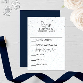 Tarjeta RSVP de boda nocturna estelar