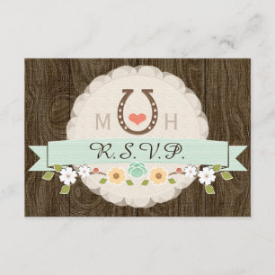TARJETA RSVP DE BODA OCCIDENTAL DE HORSESHOY DE MI