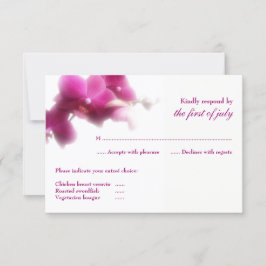 Tarjeta RSVP de Boda Orquídea Rosa