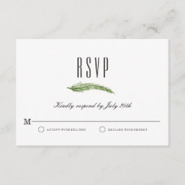 Tarjeta RSVP de boda otoño - Rústica vegetación de