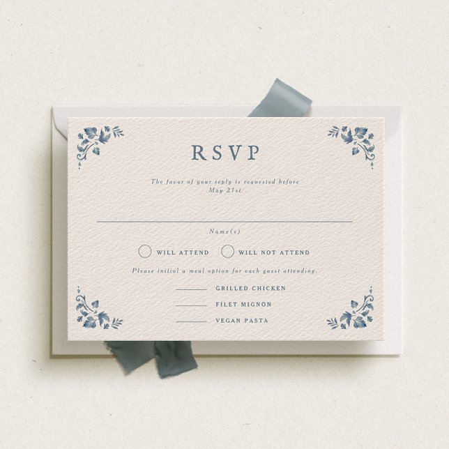 Tarjeta RSVP de Boda Paisaje Formal Victoria (Subido por el creador)