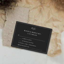 Tarjeta RSVP de Boda para Elección de Comida en Mo