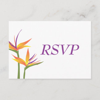 Tarjeta RSVP de Boda Paraíso
